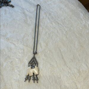 Silver Elephant Pendant Necklace